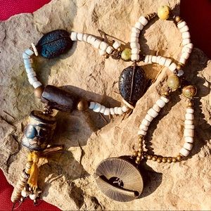 “INSPIRED” archeological excavations handmade OOAK necklace by Susan A Ray